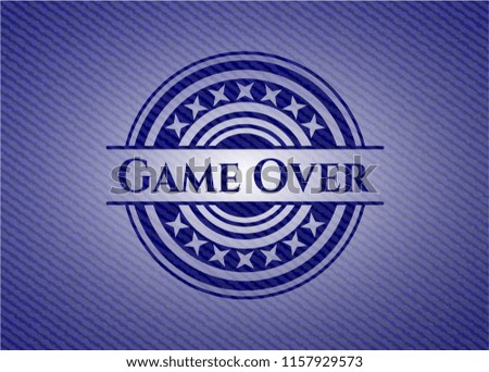 Game Over emblem with jean high quality background