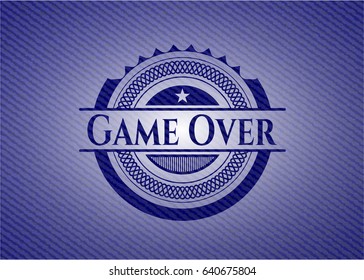 Game Over emblem with jean texture
