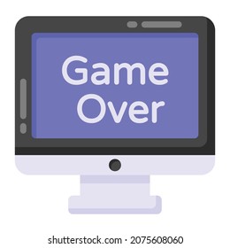 Game over flat design icon 