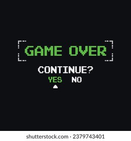 Game Over. Funny Gaming Typography tee shirt design