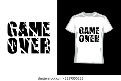 Game over, Gaming T-Shirt Design