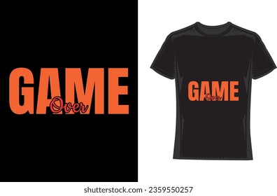 Game over, Gaming T-Shirt Design