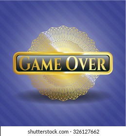 Game Over gold emblem or badge