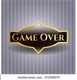 Game Over gold emblem or badge