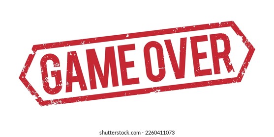 Game Over. grunge red stamp text on white. vector game over stamp inspiration.