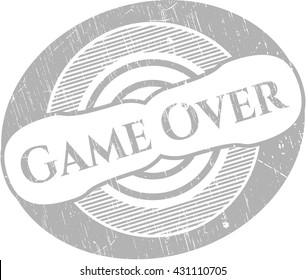 Game Over-Grunge-Stempel