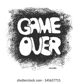 Game over. Hand drawn. Vector eps8