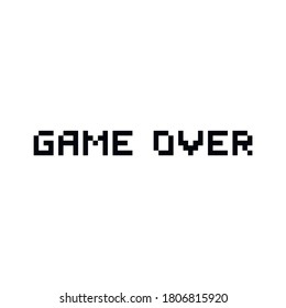 game over icon vector pixel text