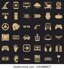 Game over icons set. Simple style of 36 game over vector icons for web for any design