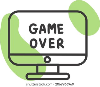 Spiel auf, Illustration, Vektorgrafik, auf weißem Hintergrund.