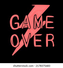 Game over illustration vector for tshirt jacket hoodie can be used for stickers etc