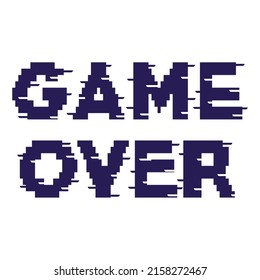 game over lettering pixelated icon