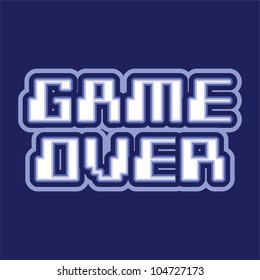 Game over logo design illustration