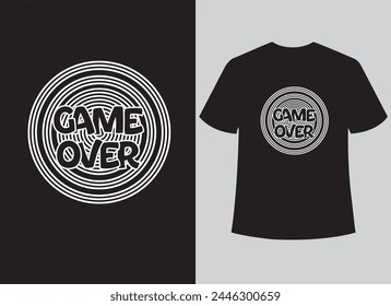 Game over minimalist typography t-shirt design