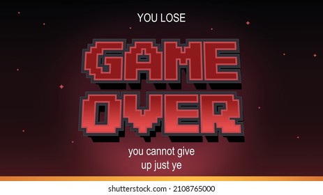Spiel über modernen Texteffekt