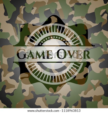 Game Over on camo texture