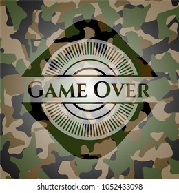 Game Over on camouflaged texture