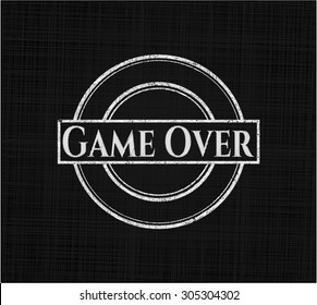 Game Over on chalkboard