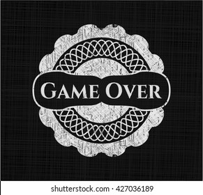 Game Over on chalkboard