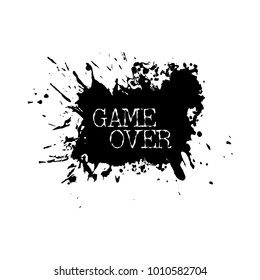 Game over overprint vector icon