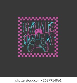 Game Over  Game pad vector design