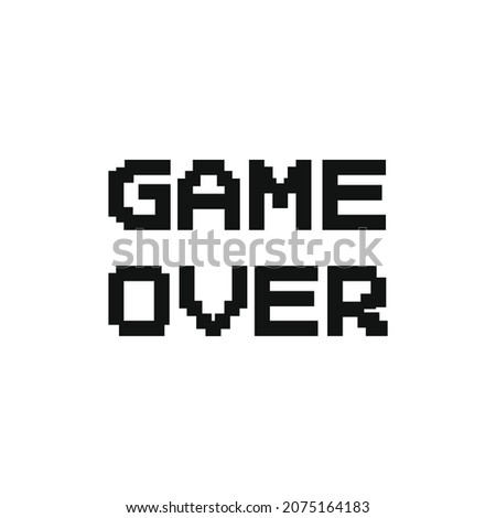 Game over pixel lettering from the game