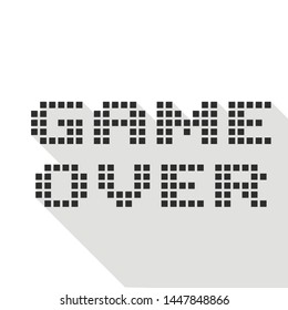 Game over pixel style icon illustration