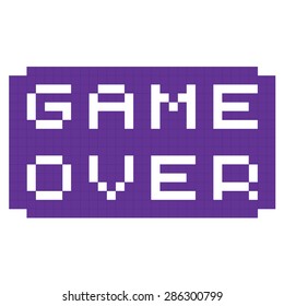 game over pixel vector icon