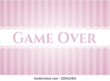 Game Over poster or card