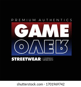 game over premium authentic vintage fashion t-shirt design