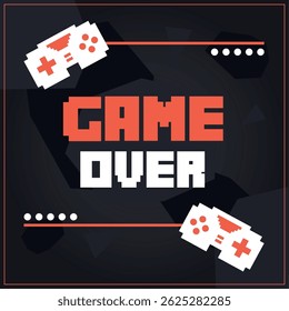 Jogo sobre pôster vermelho. Ilustração vetorial