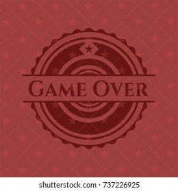 Game Over retro red emblem