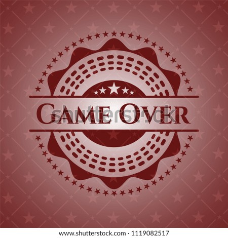 Game Over retro red emblem