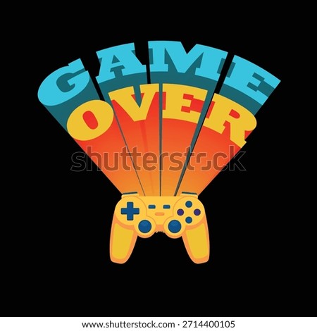 Game Over Retro video game pad graphic