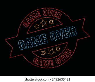 Diseño de la camiseta del juego sobre Rhinestone