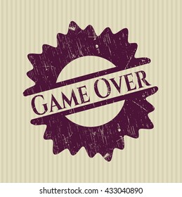 Sello de caucho de Juego sobre
