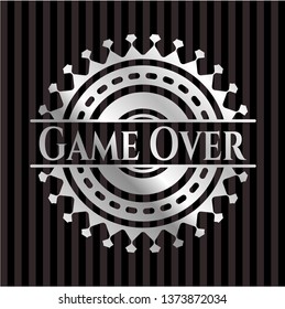 Game Over silver emblem or badge