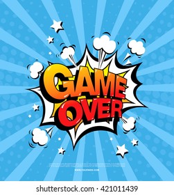 game over speech bubble icon