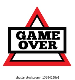 GAME OVER stamp on white