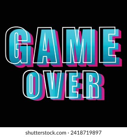 GAME OVER T SHIRT DESIGN