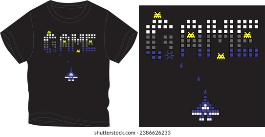 
game over t shirt graphic design vector illustration \
