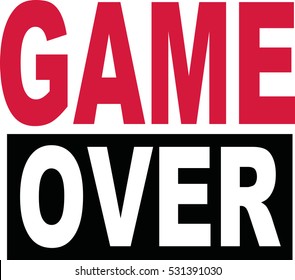 Game over text icon