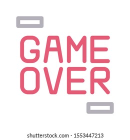 game over thin line icon 