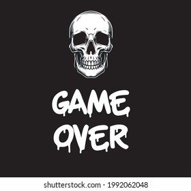 Game over tshirt design, Modern style tshirt design