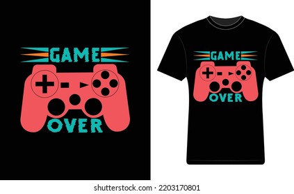 Game over T-shirt Design vector