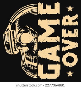 Game over tshirt design vector design 