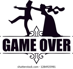 Game Over t-shirt. Vector print, typography, poster, emblem. - Vector