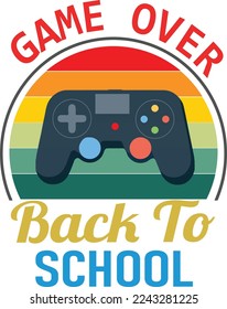 Game Over Type T-shirt design