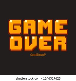 game over typography Fashion slogan for t-shirt print, vector illustration