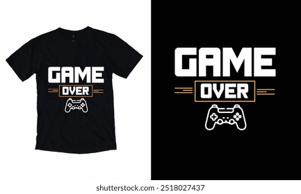 Game Over Typography T Shirt Design